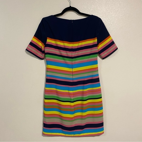 Trina Turk Dress Women’s Size 2 Navy & Multi Color stripe shift dress - Picture 8 of 16